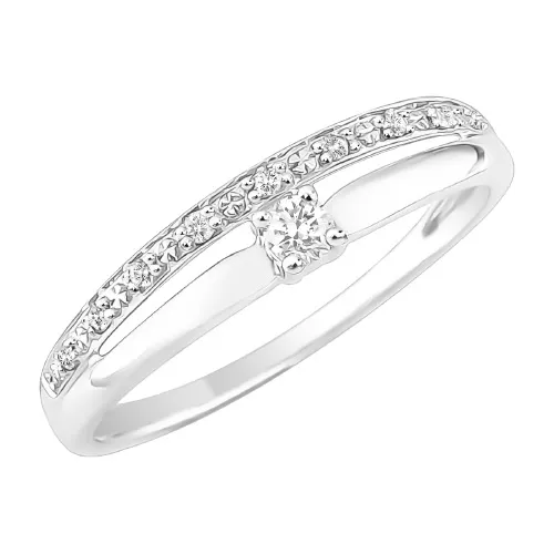 Bague avec motif - Or Blanc, Diamants (J&A4062)