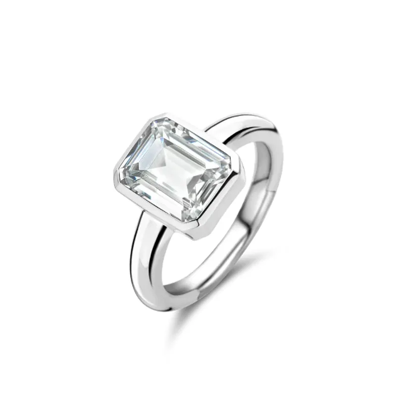 Bague TI SENTO - Argent, zircons (12272ZI)