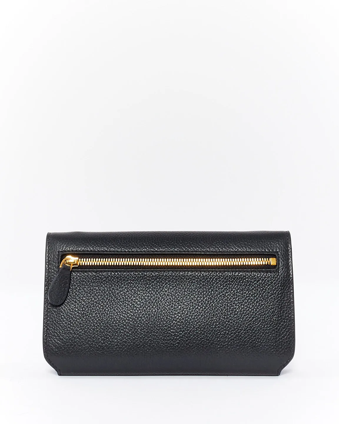 Balenciaga Black Leather Cash Phone Case Crossbody Bag