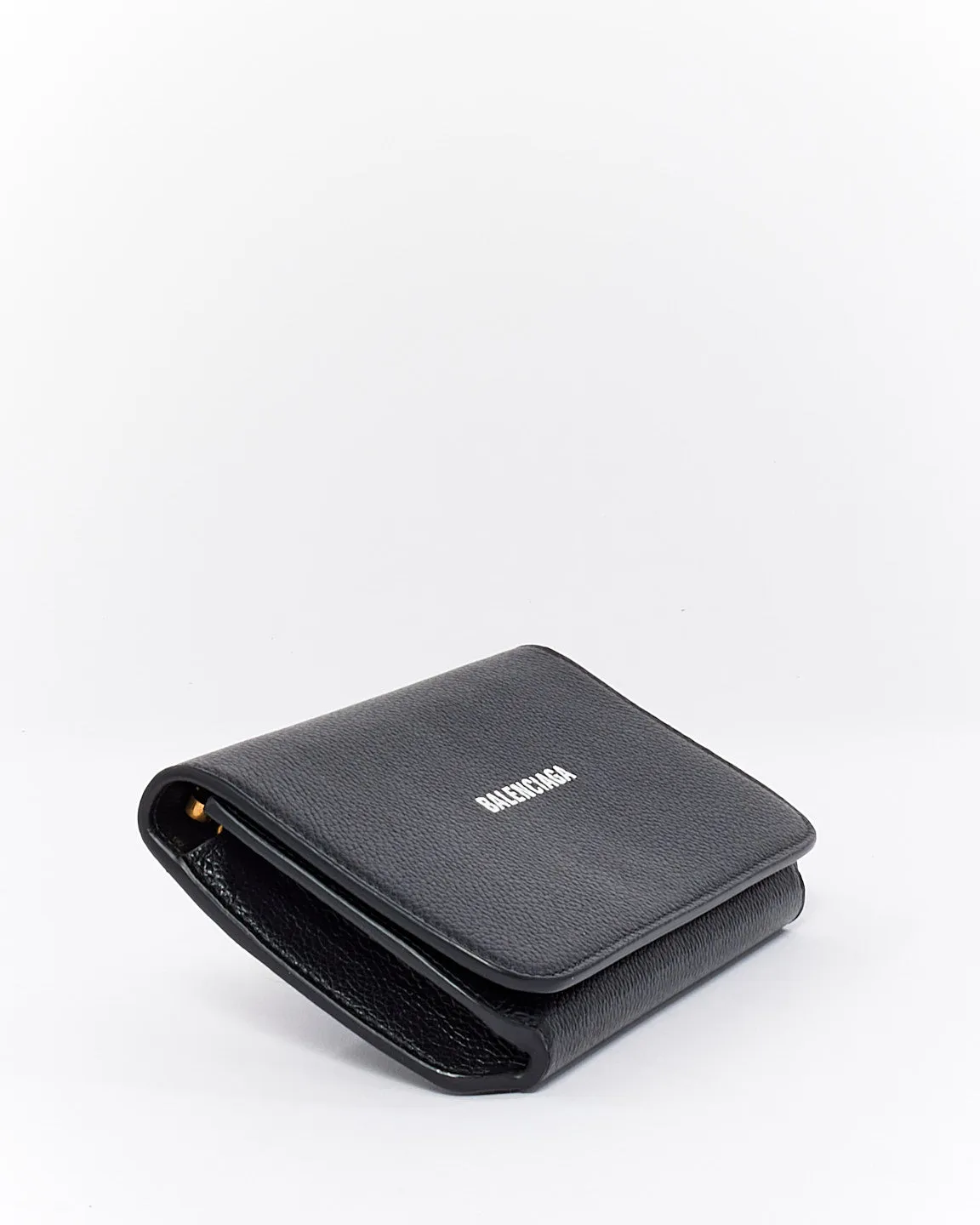 Balenciaga Black Leather Cash Phone Case Crossbody Bag