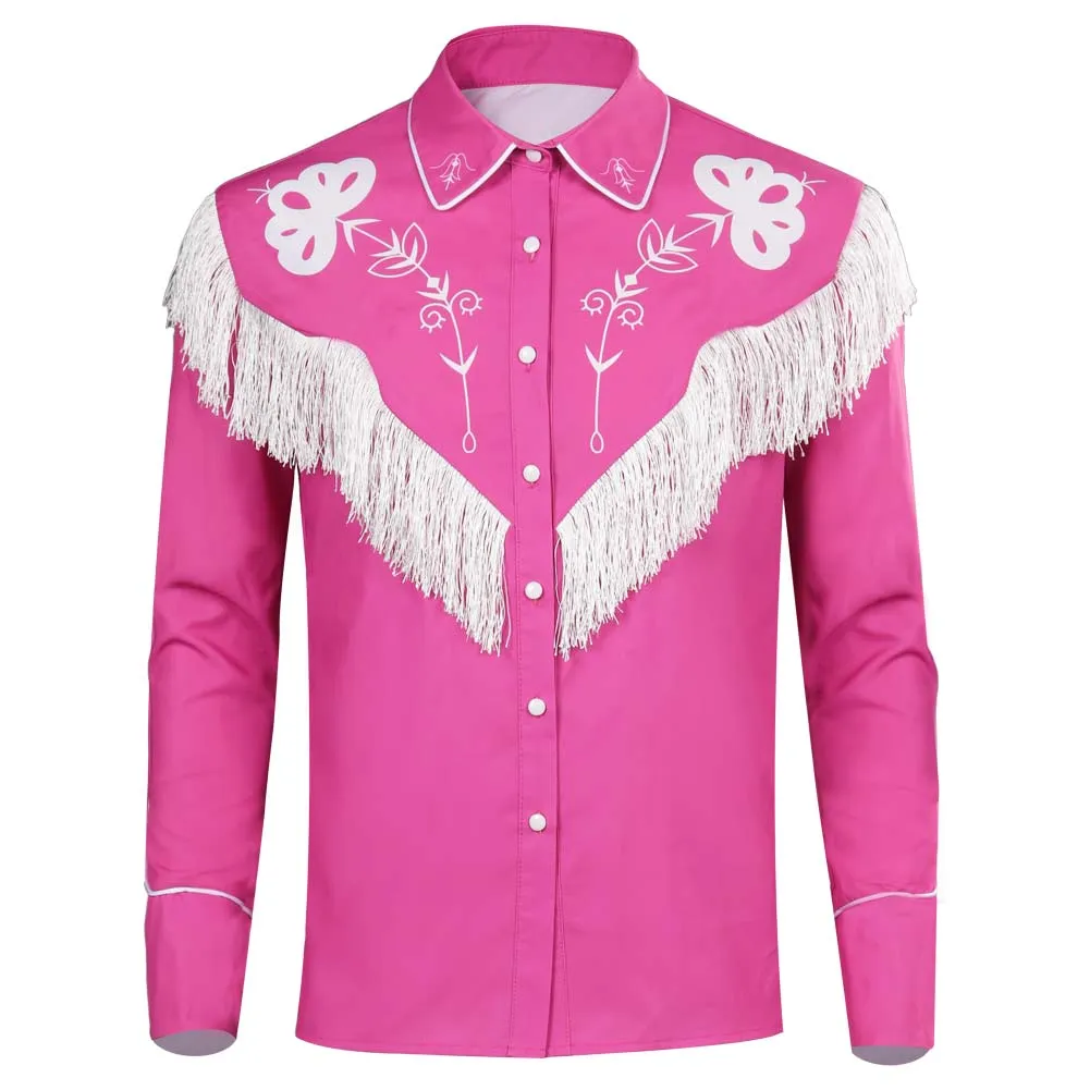 Barbie 2023 Ken Original Design Pink Tassel Jacket Cosplay Costume Outfits Halloween Carnival