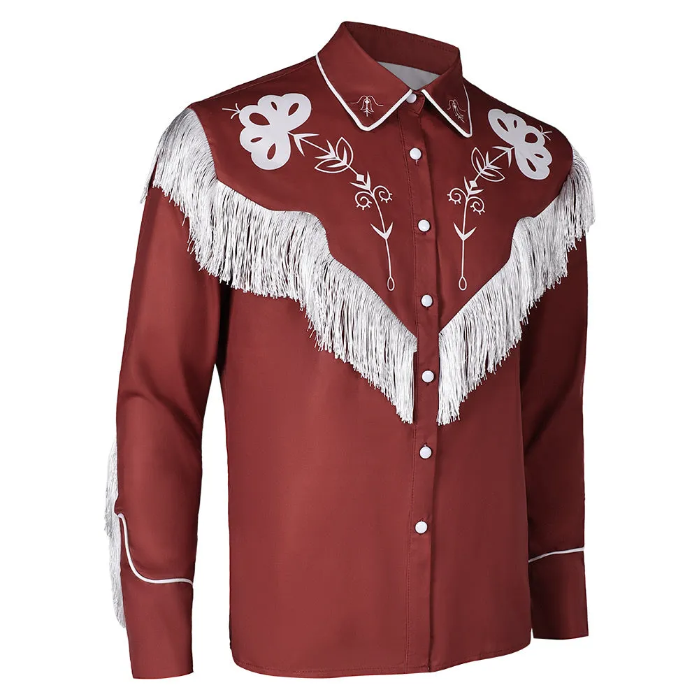 Barbie Ken Brown Retro Tassel Jacket Cosplay Costume Outfits Halloween Carnival Suit