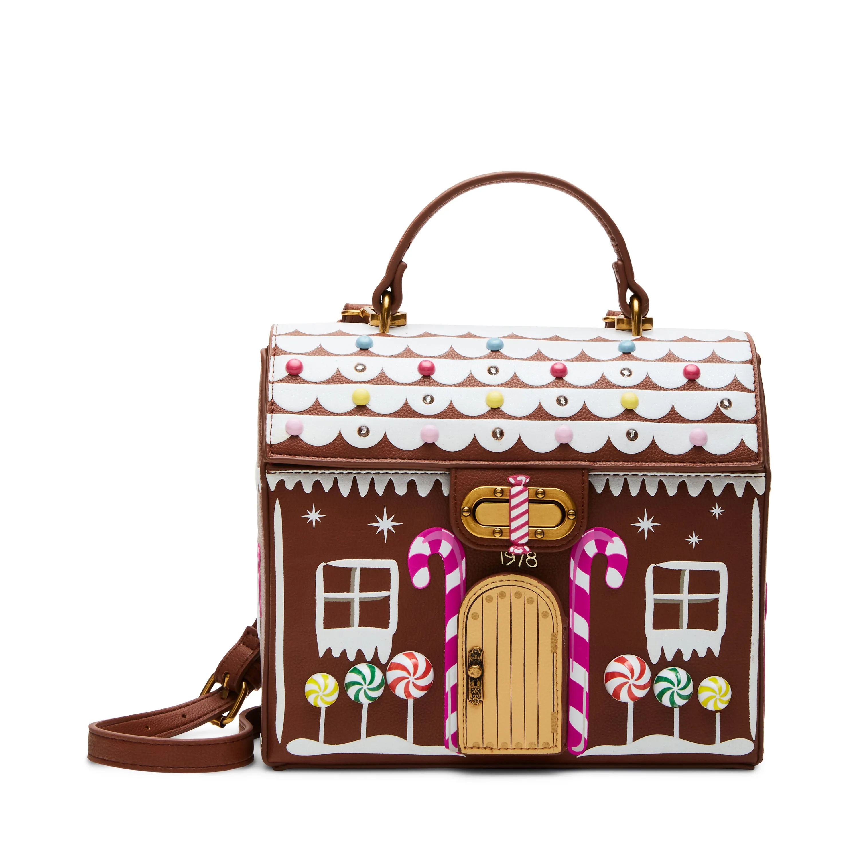 Betsey Johnson Kitsch Gingerbread House Light Up Crossbody Bag