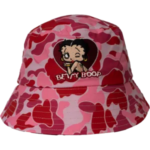 BETTY BOOP CAMO BUCKET HAT (RED)