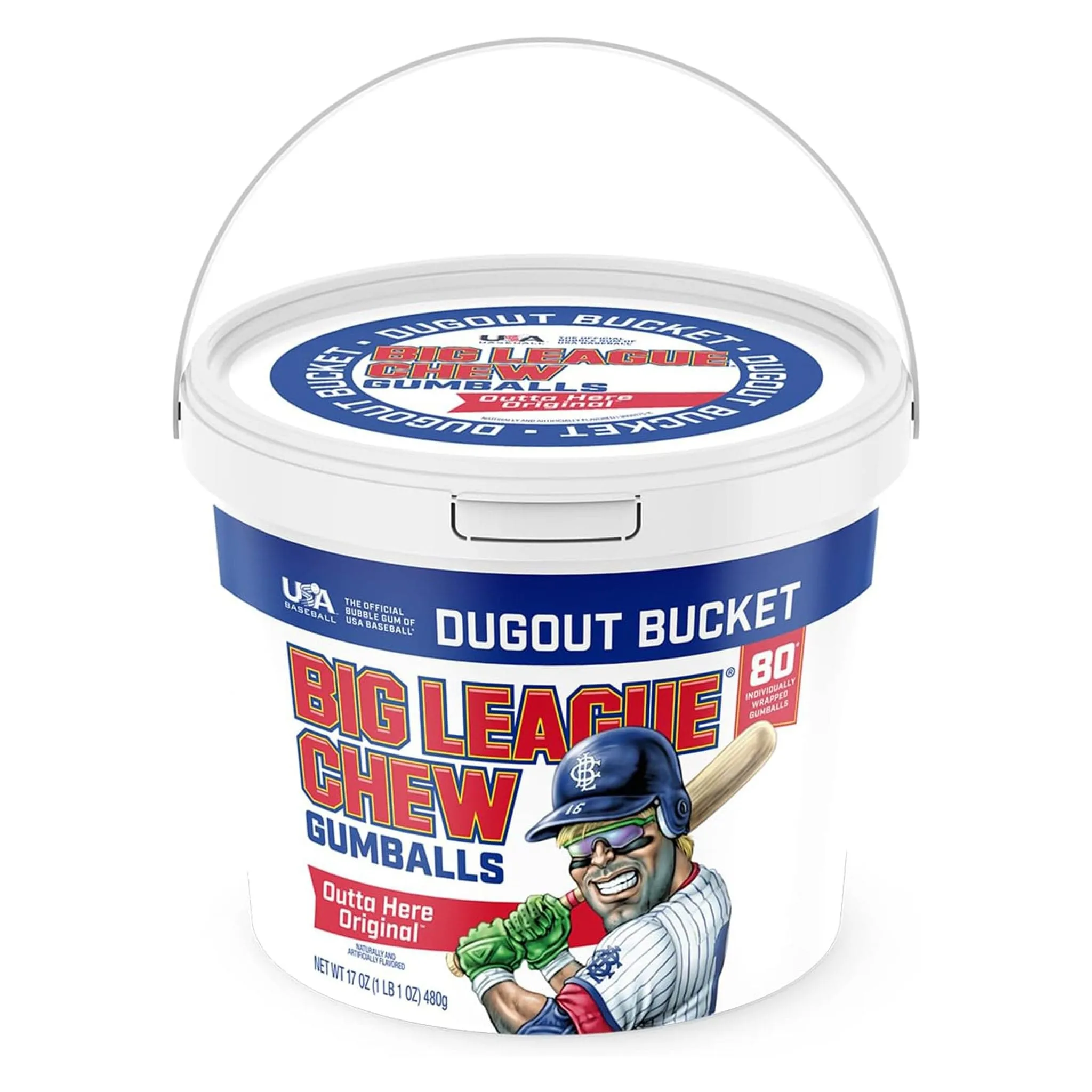 Big League Chew 80ct Bucket Original Bubble Gum