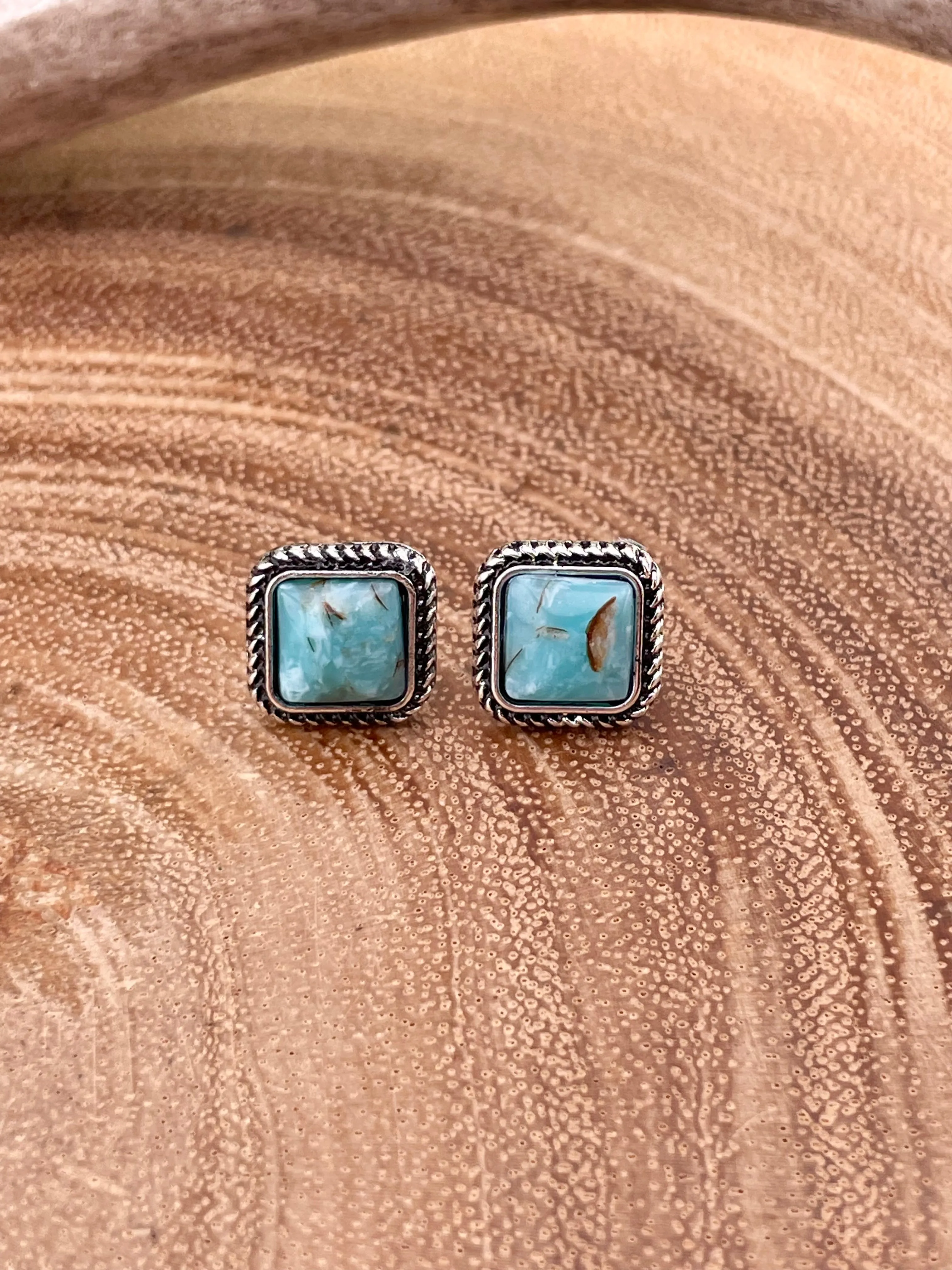Billings Fashion Stud Earrings - Square