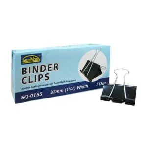Binder Clips 32mm Box of 12 SQ-0155