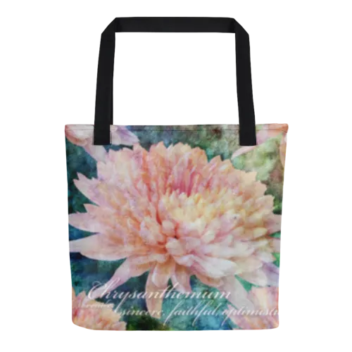 Birthday Blossom Tote Bag - November Chrysanthemum
