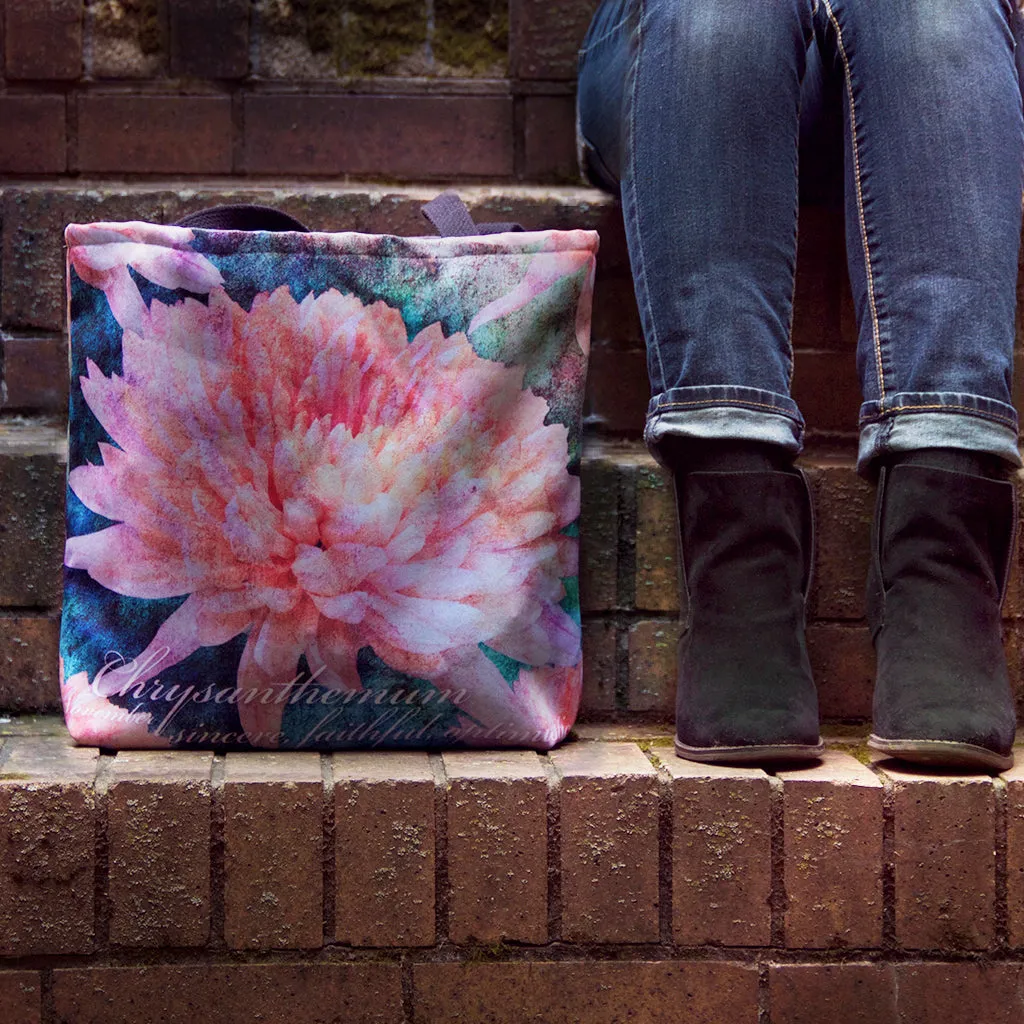 Birthday Blossom Tote Bag - November Chrysanthemum