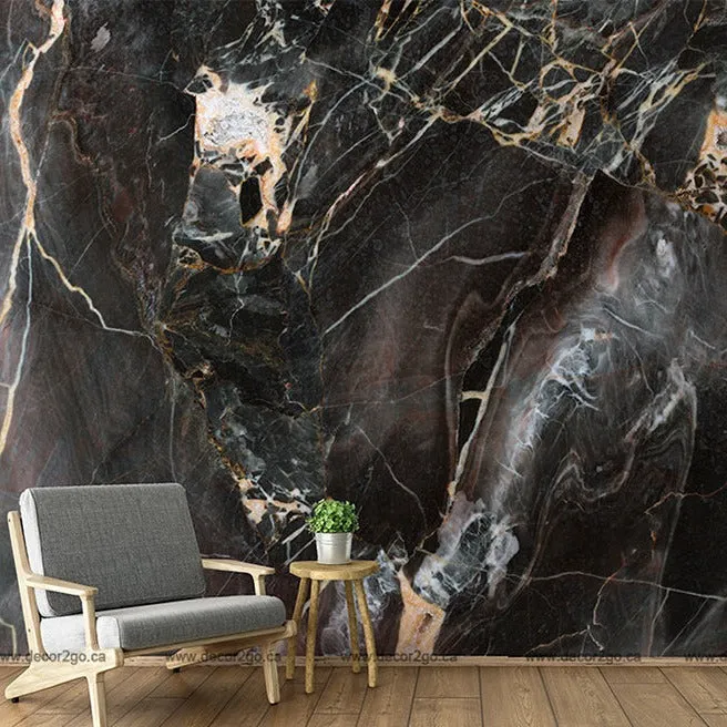 Black and Gold Marble Wallpaper Mural
