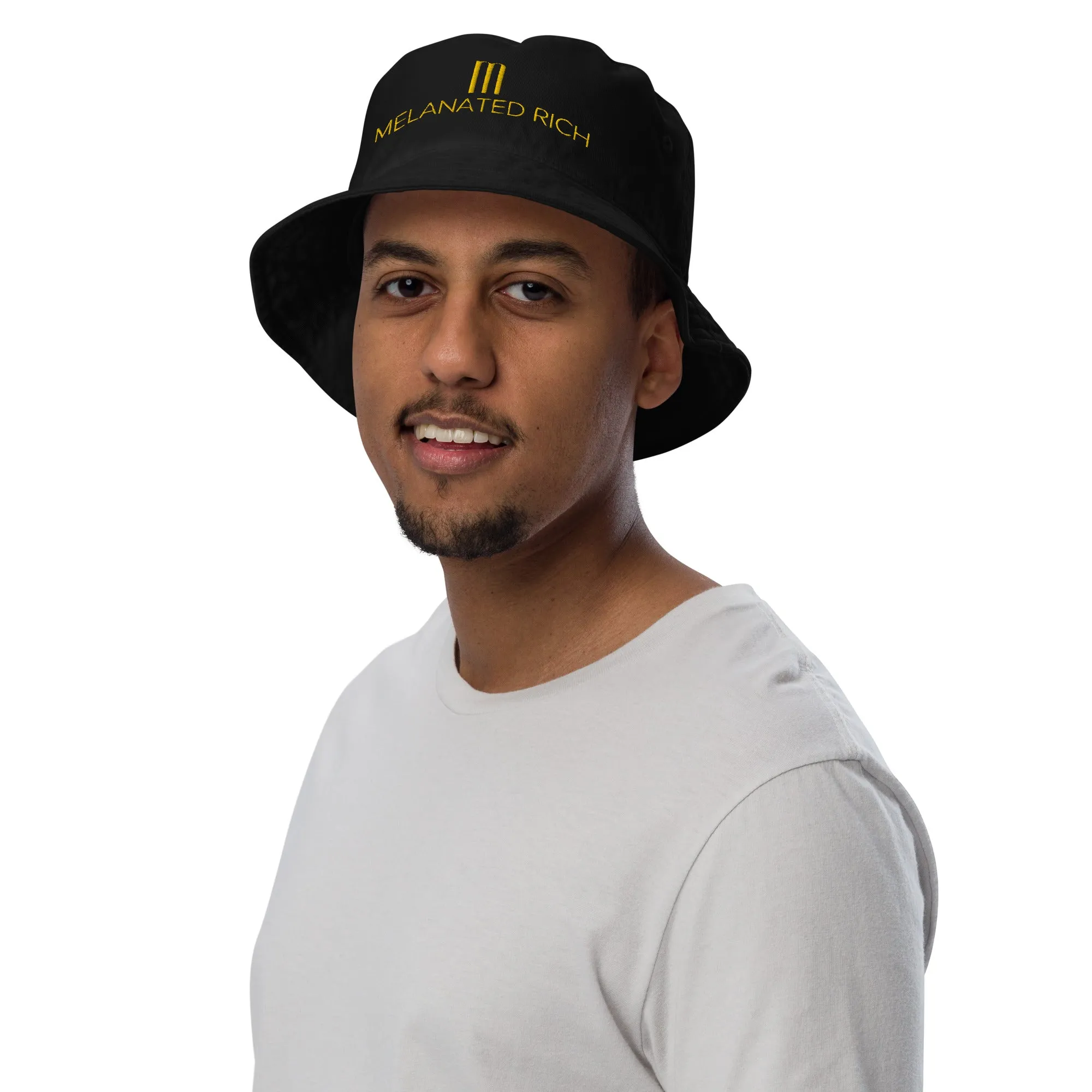 Black   Gold Organic bucket hat