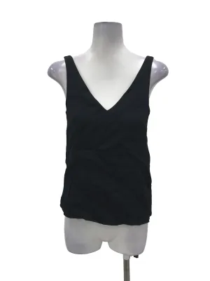 Black V-Neck Sleeveless Top OSN