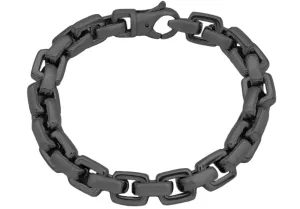 Blackjack Men's Bracelet Black SS Chain Link BJB259B