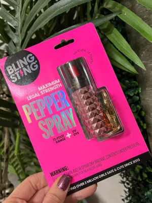 Bling Sting Keychain - Metallic Rose Pink