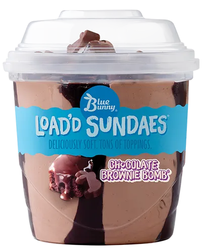 Blue Bunny Load'd Sundaes - Chocolate Brownie Bomb (Cup)