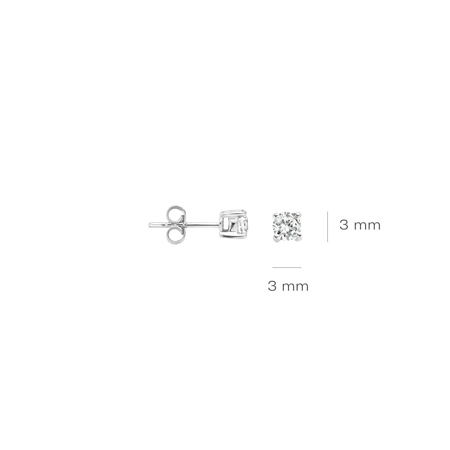 Blush - Boucles d'oreilles - Or Blanc 14k, Zircons (7128WZI)