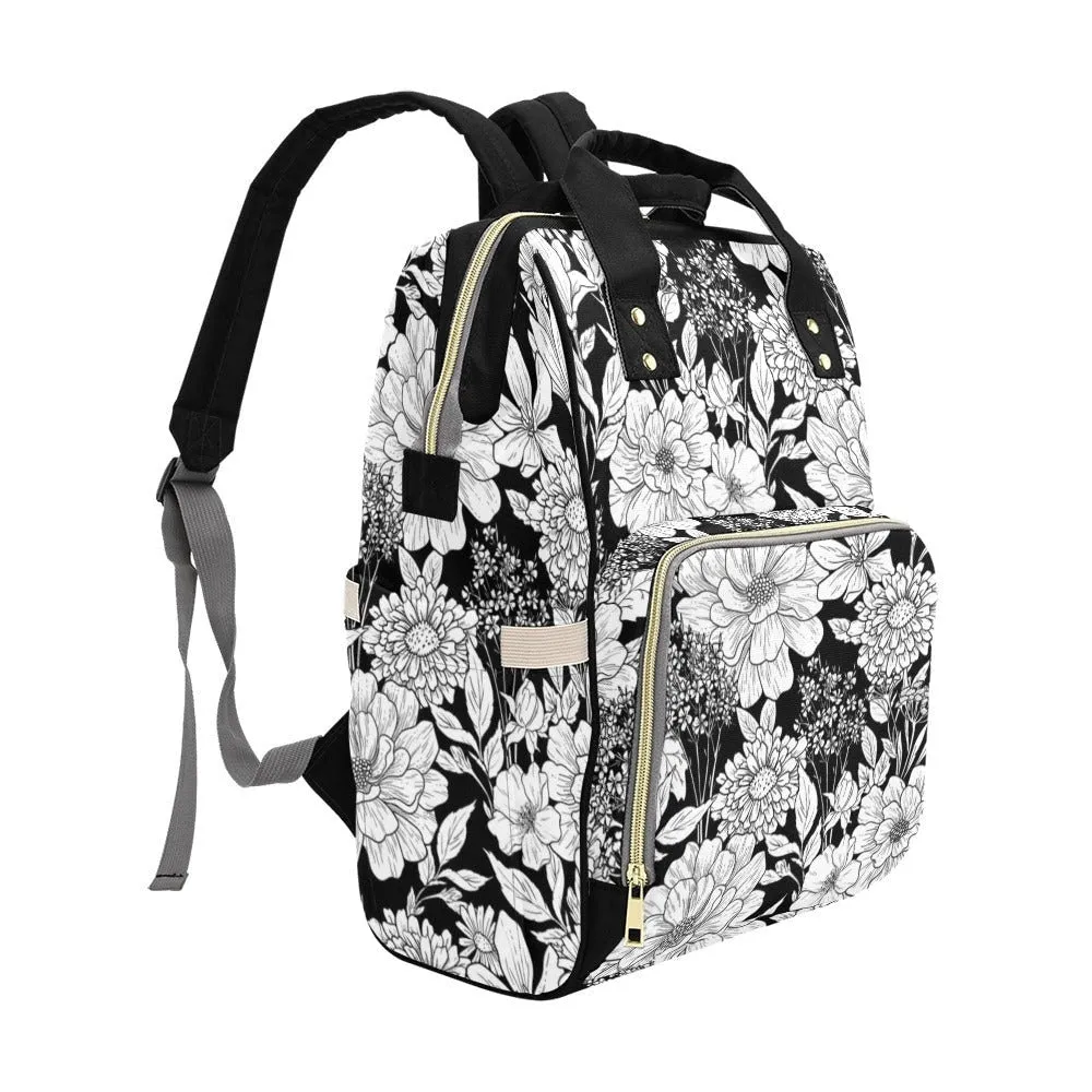 Boho Diaper Bag Backpack Celestial Witchy Goth Baby Shower Gift Idea Insulated Travel Bottle Cooler Boho Moms Dads New Parents Newborn