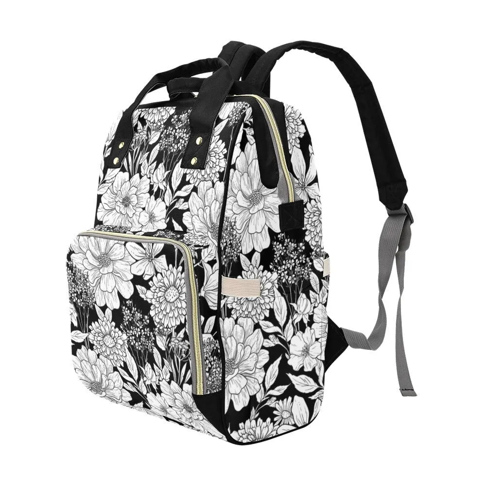 Boho Diaper Bag Backpack Celestial Witchy Goth Baby Shower Gift Idea Insulated Travel Bottle Cooler Boho Moms Dads New Parents Newborn