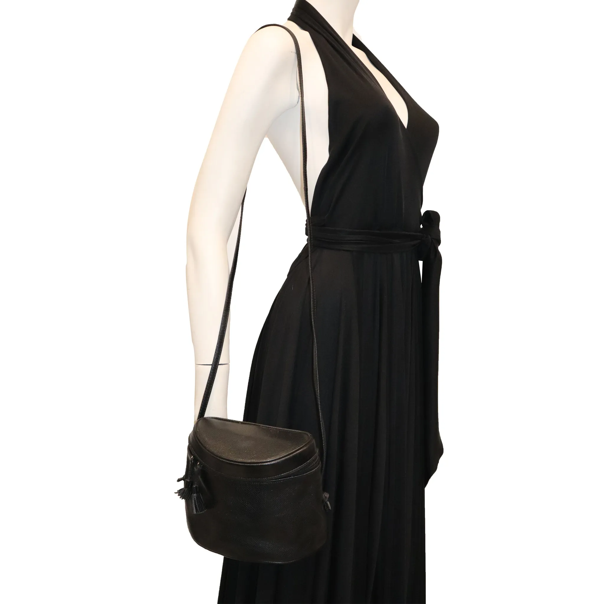 Bottega Veneta Black Half Circle Crossbody Purse