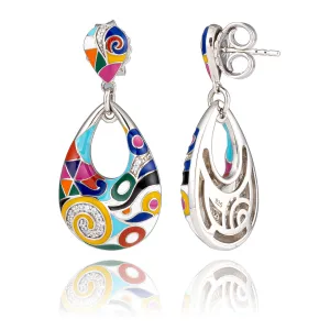Boucles d'oreilles UNA STORIA - Marina, Argent et Zircons (BO121218)