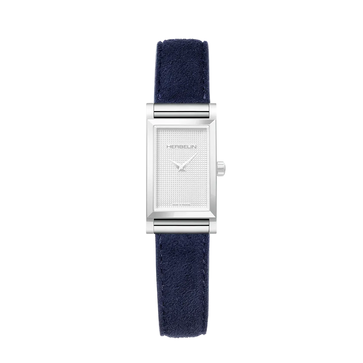 Bracelet montre Antarès Herbelin - Cuir Nubuk simple bleu outremer (BRAC17048A109)