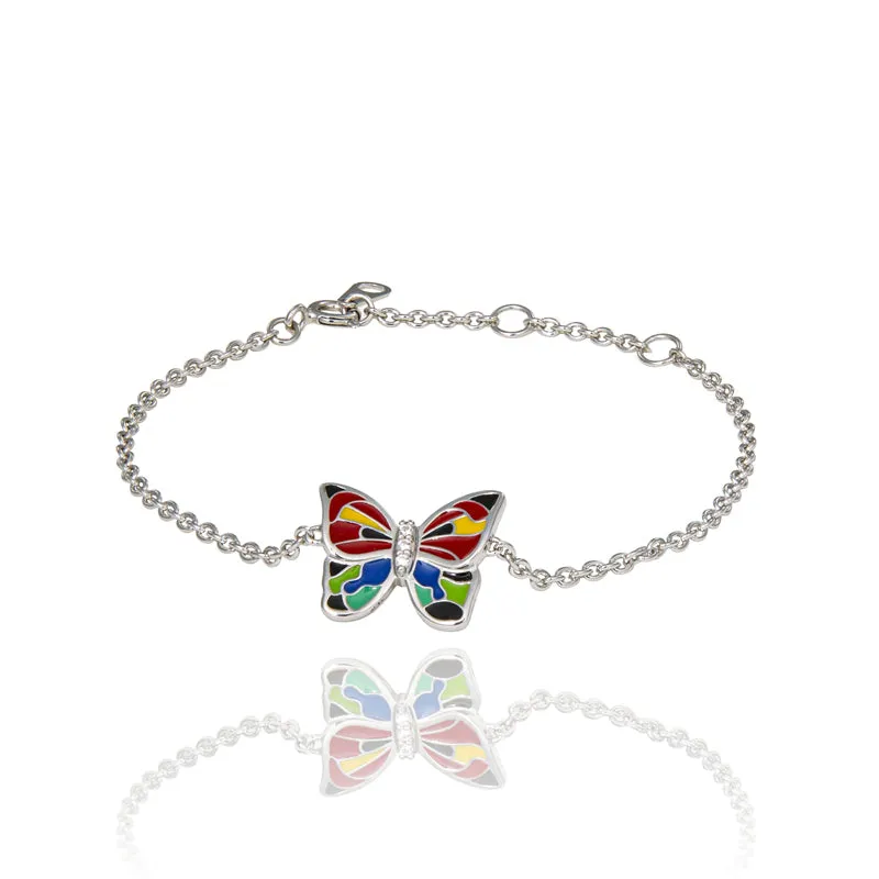 Bracelet UNASTORIA - Papillon, Argent et Zircons (BR121100)
