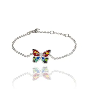 Bracelet UNASTORIA - Papillon, Argent et Zircons (BR121100)