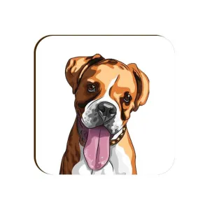 Bright As A Boxer Square Coaster