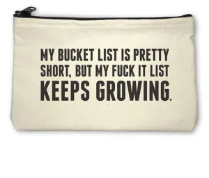 Bucket List Zipper Pouch