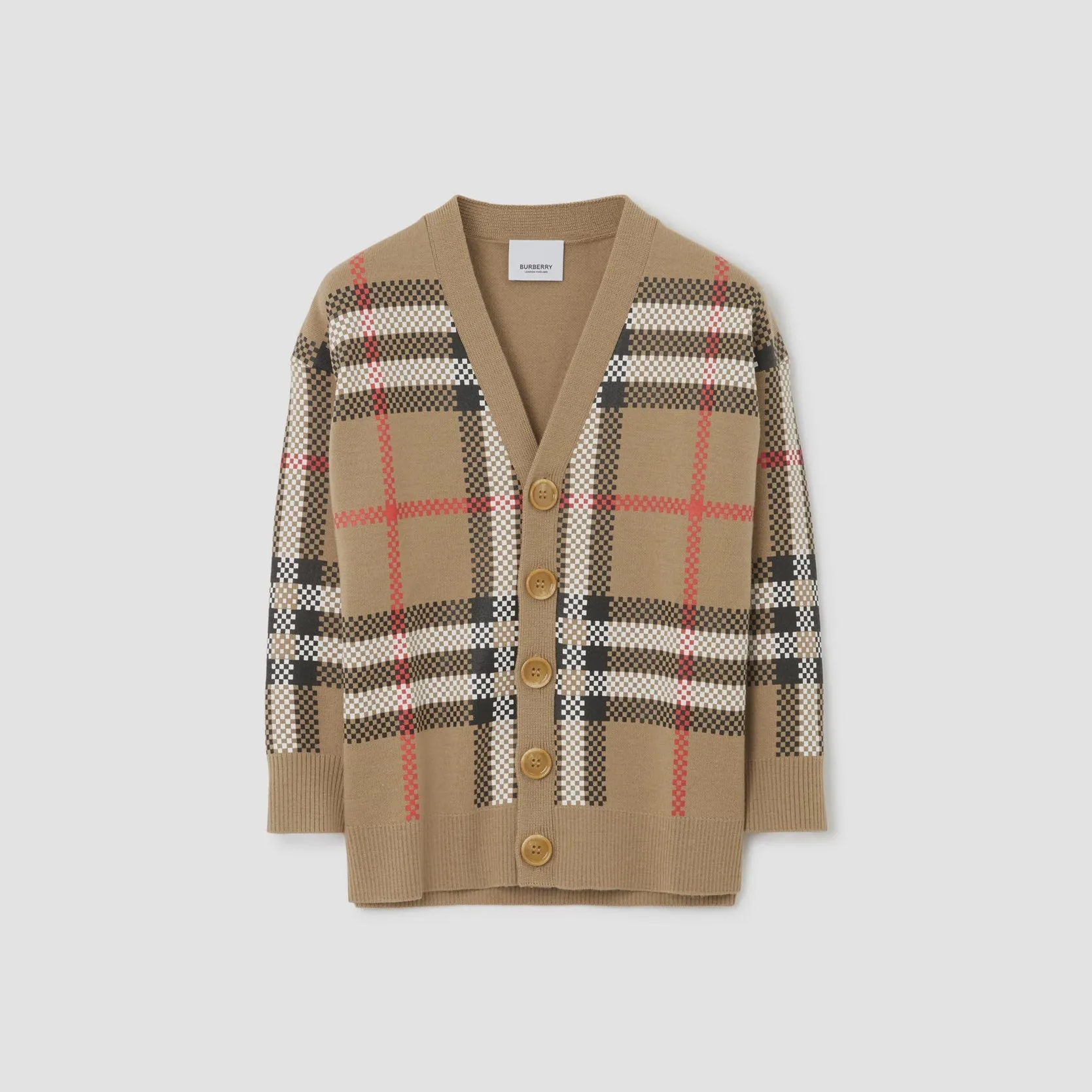 Burberry Check Wool Cardigan