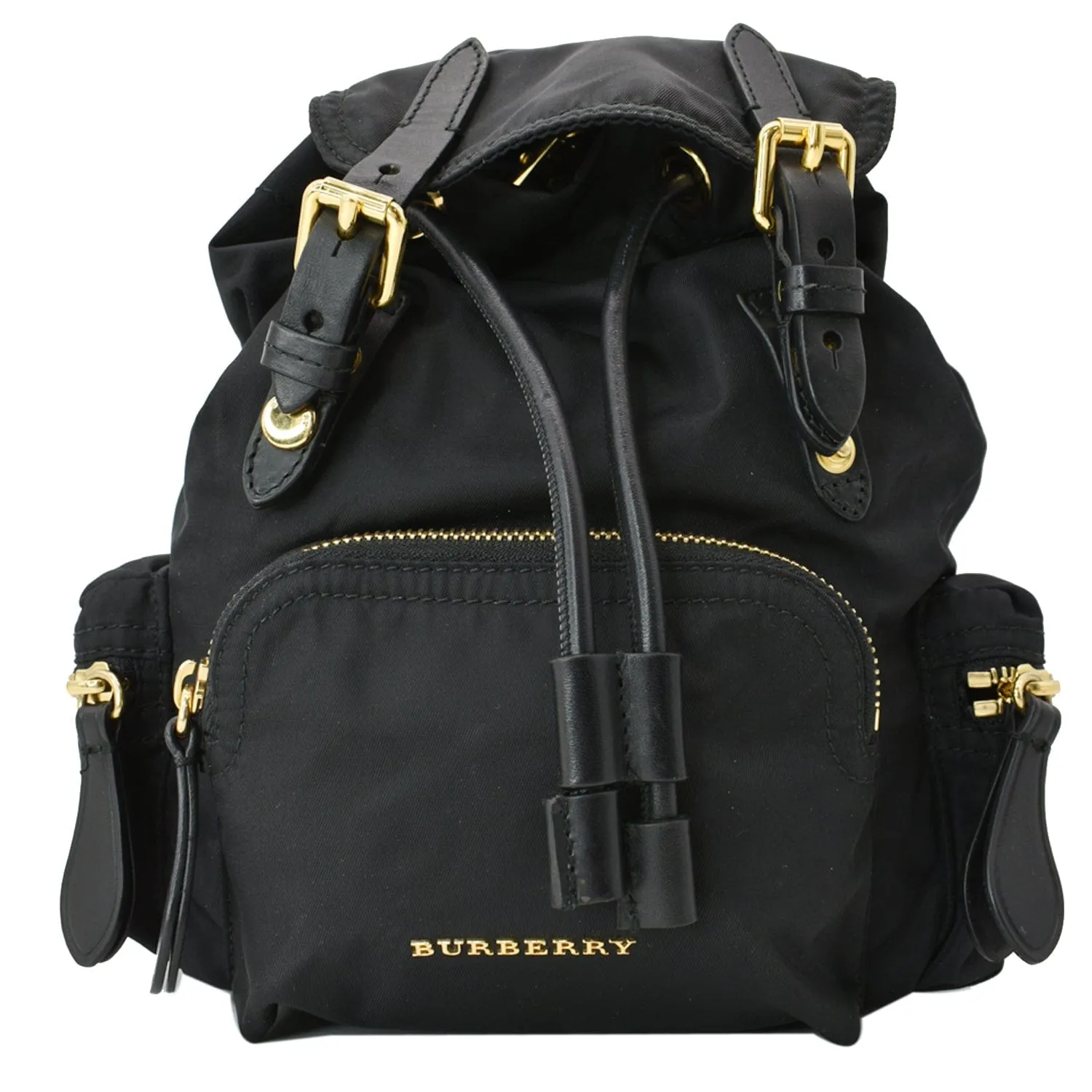 BURBERRY Technical Rucksack Nylon Backpack Bag Black
