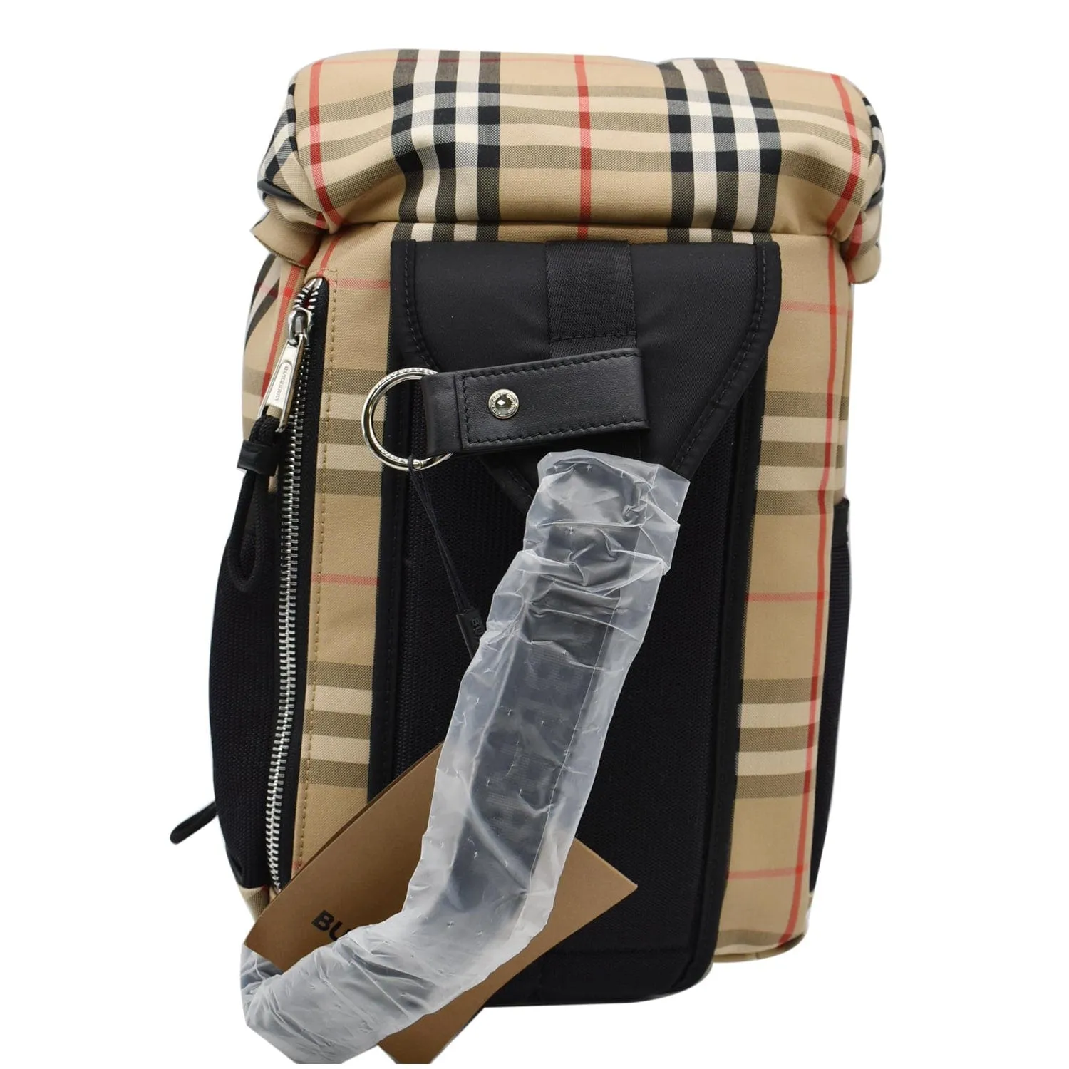 BURBERRY Vintage Leo Check Nylon Belt Pack Beige