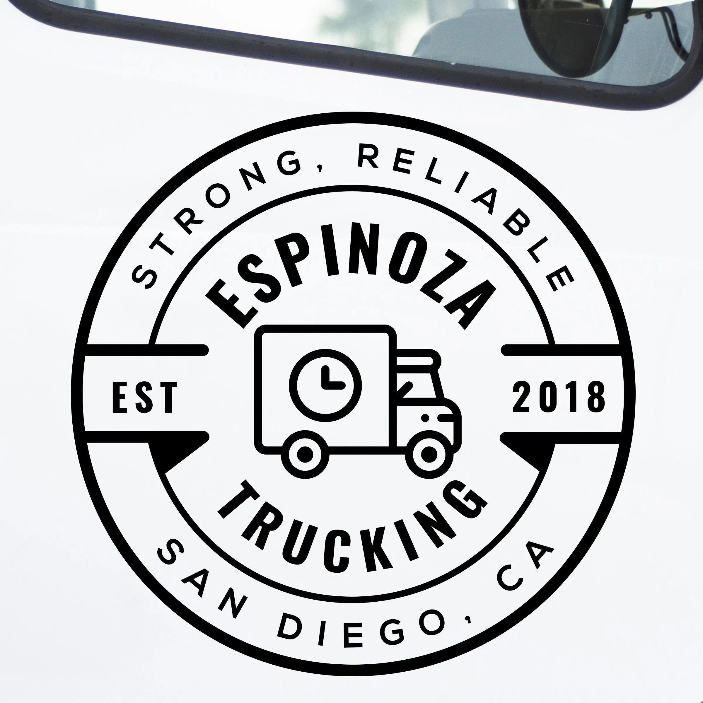 Business Name Truck Door Decal, 2 Pack