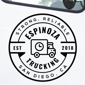 Business Name Truck Door Decal, 2 Pack