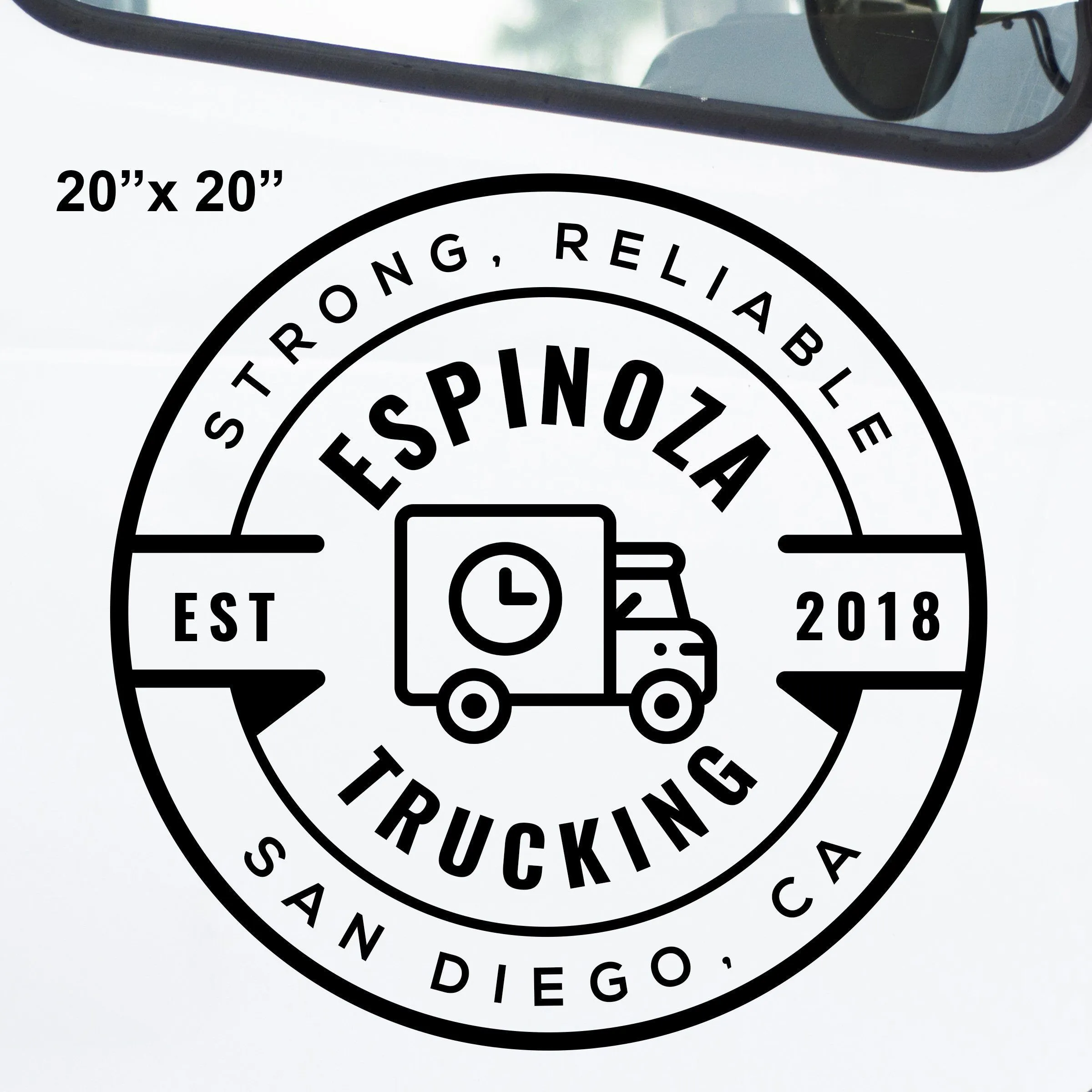 Business Name Truck Door Decal, 2 Pack