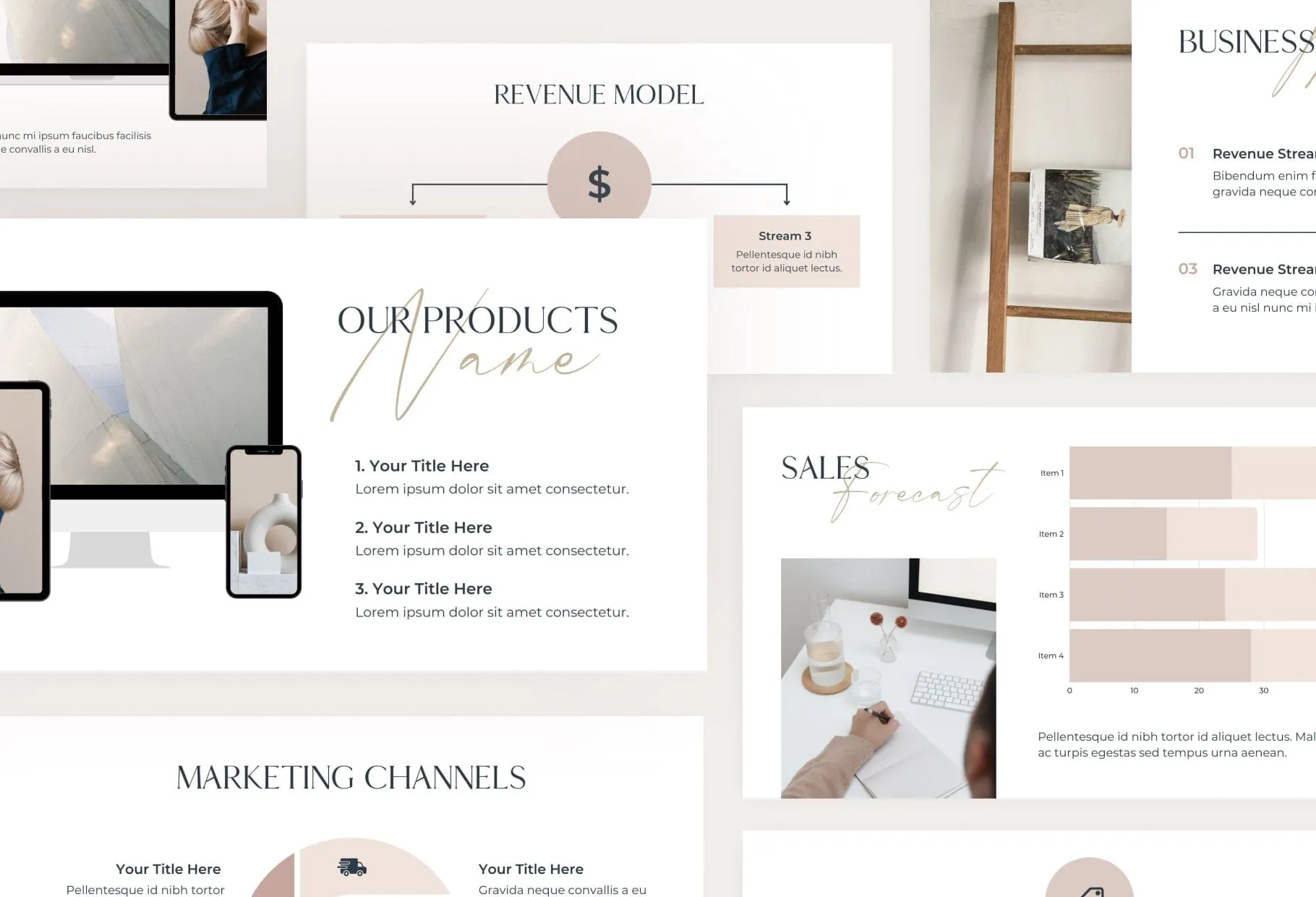 Business Plan Presentation Sage Collection Fully Editable Canva Template