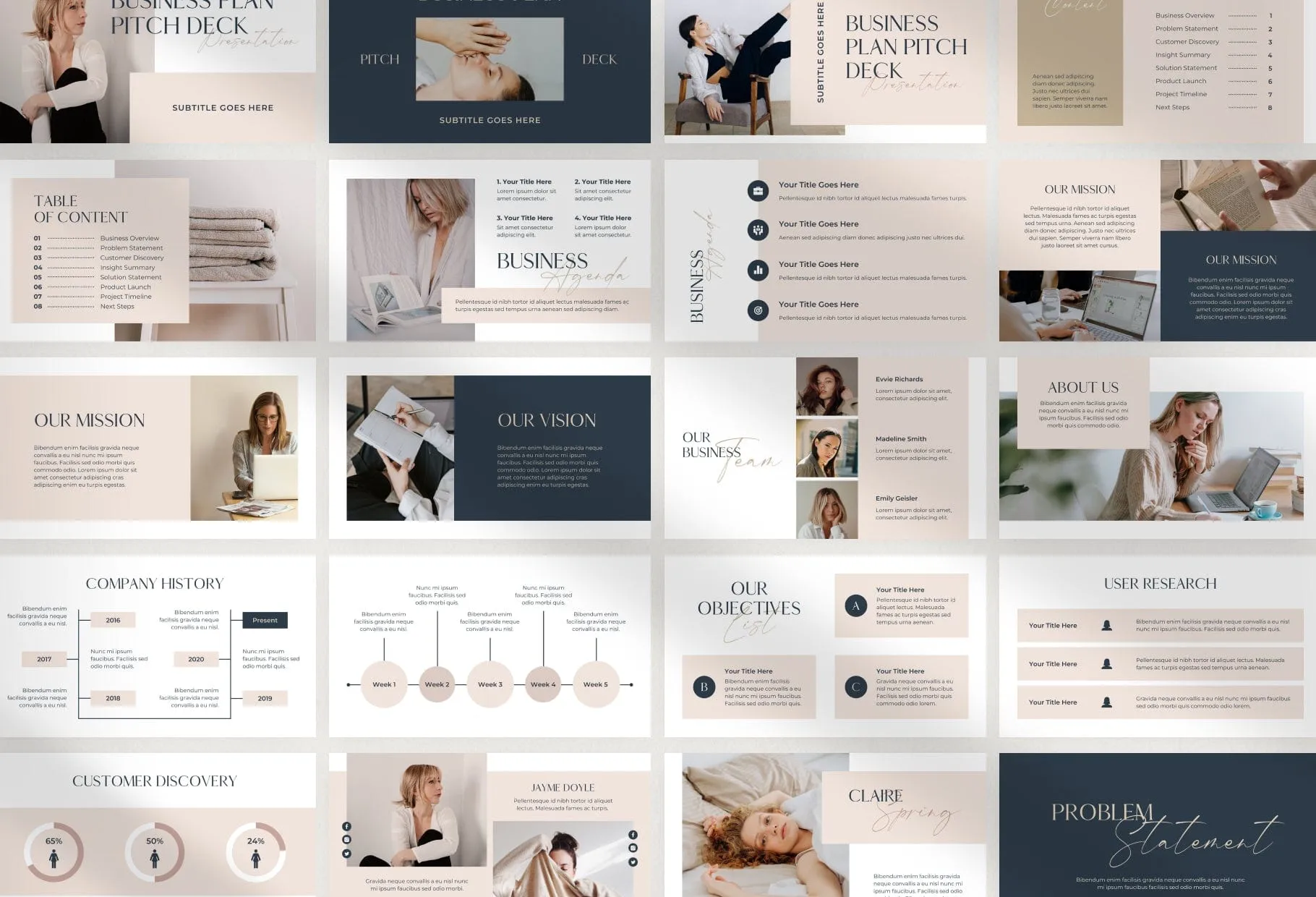 Business Plan Presentation Sage Collection Fully Editable Canva Template