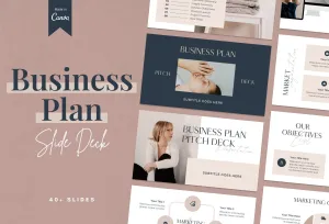 Business Plan Presentation Sage Collection Fully Editable Canva Template