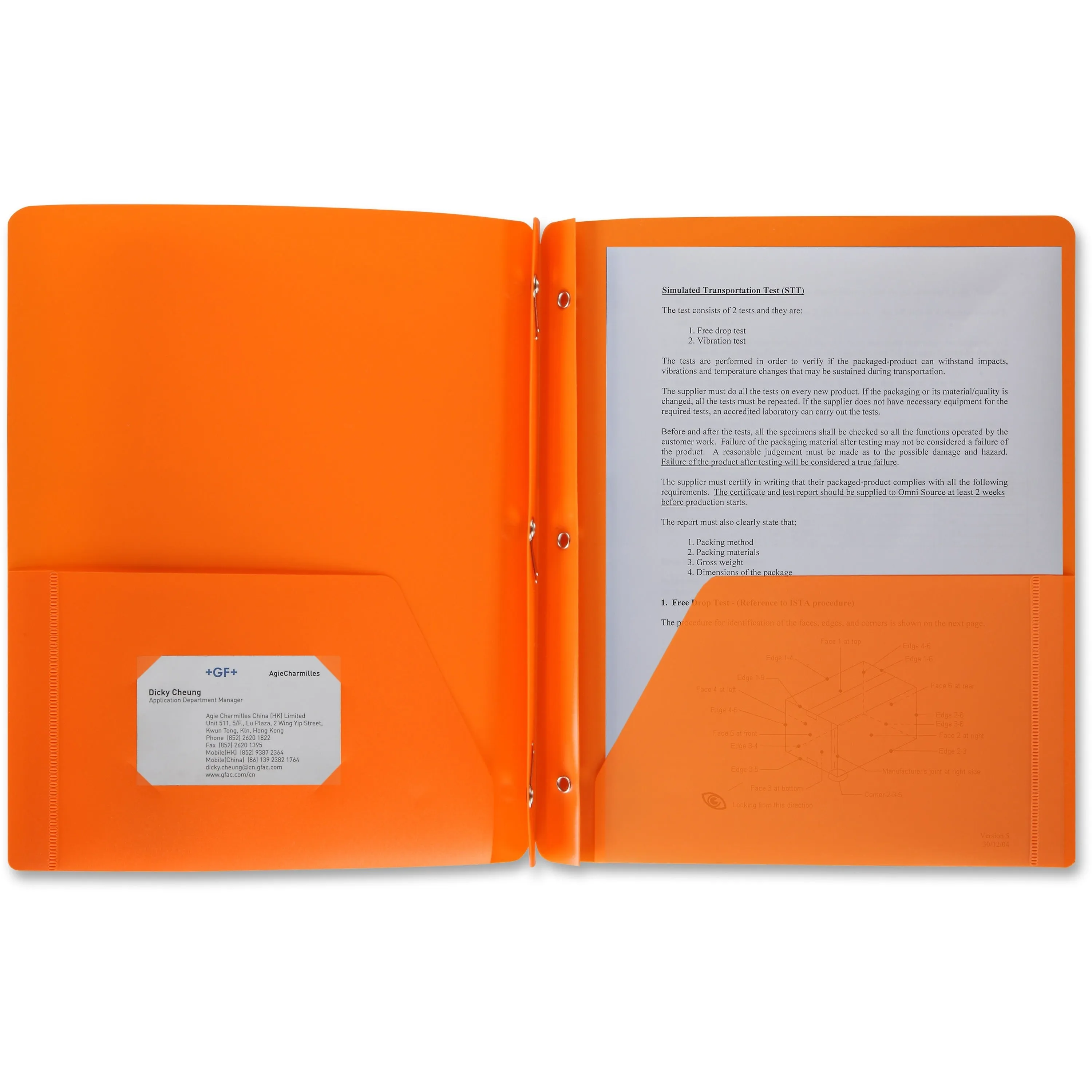 Business Source 3-Hole Punched Poly Portfolios