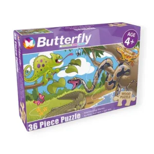 Butterfly A4 Wooden Puzzle 36 Piece
