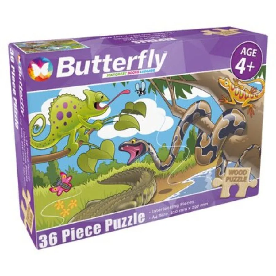 Butterfly A4 Wooden Puzzle 36 Piece