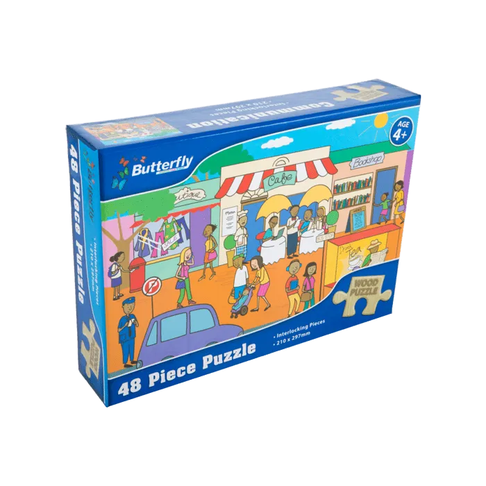 Butterfly Wooden Puzzle A4 48 Piece Assorted Designs