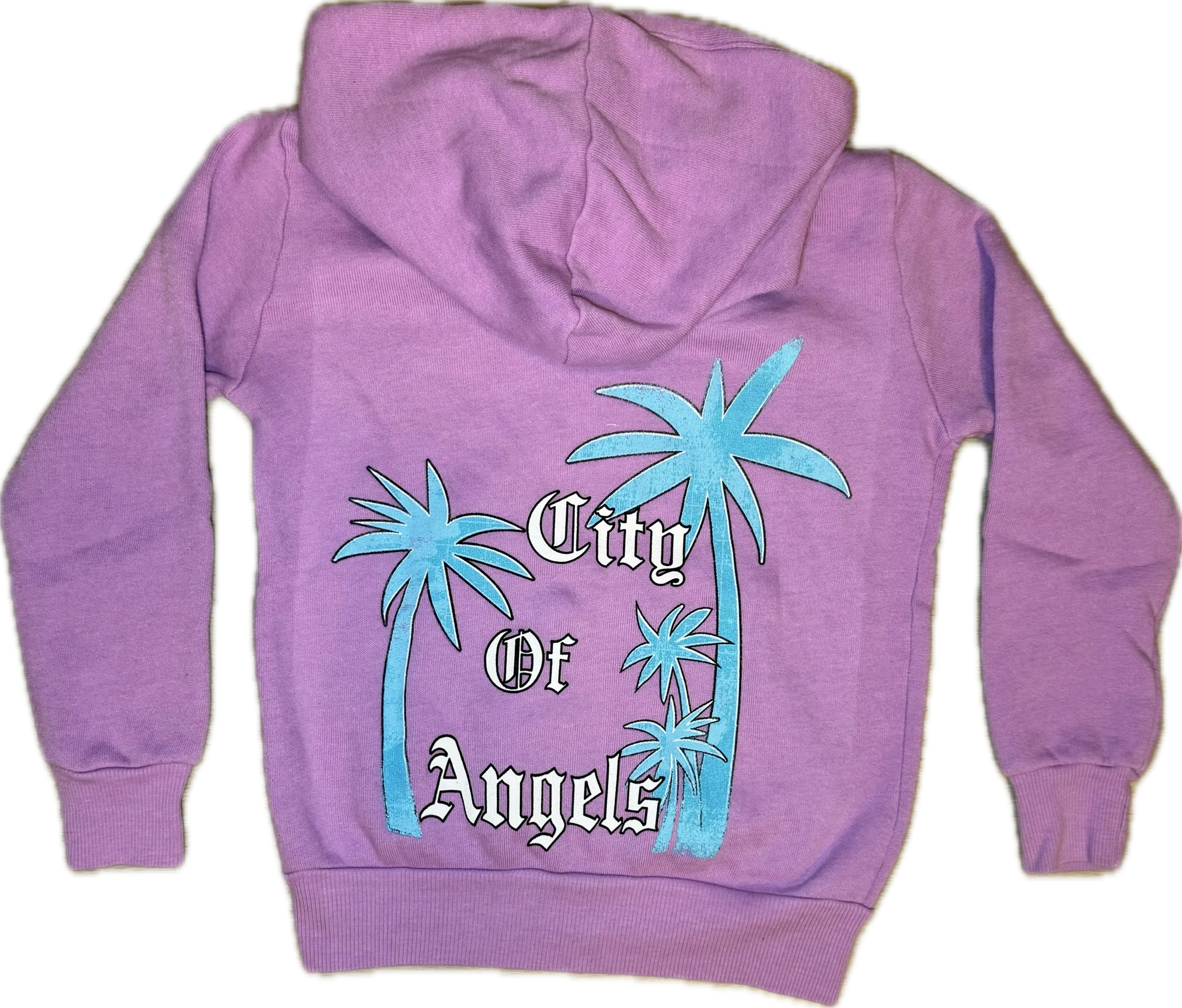 Californian Vintage- City Of Angels Zip Up Hoodie (Lilac)