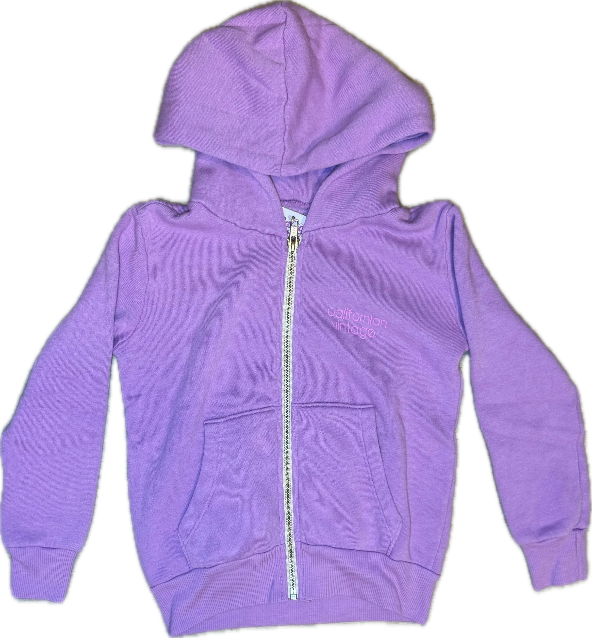 Californian Vintage- City Of Angels Zip Up Hoodie (Lilac)