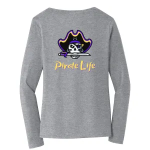 Carolina Captain Ladies Long Sleeve V-Neck T