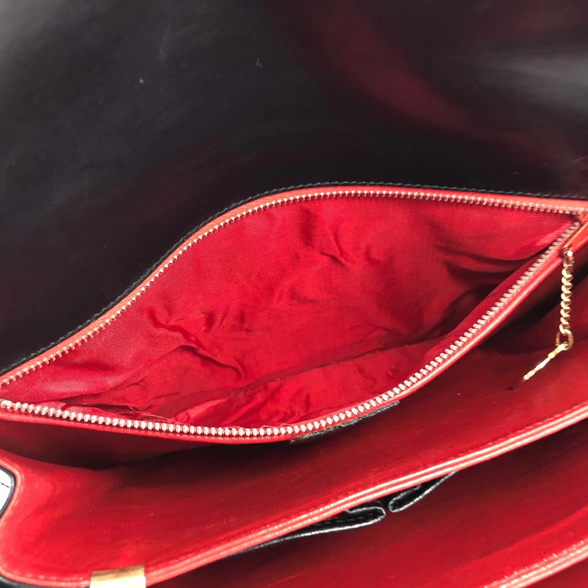 CELINE Horse carriage Leather Crossbody Shoulder bag Black Vintage Old celine 4vjaaf