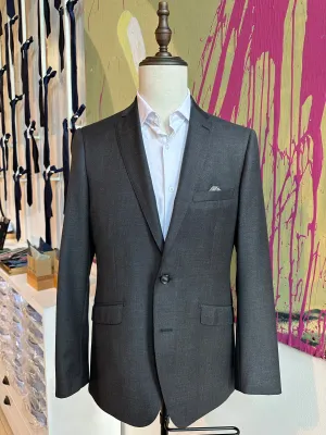 Charcoal Glenplaid Premium Italian Suit Coat