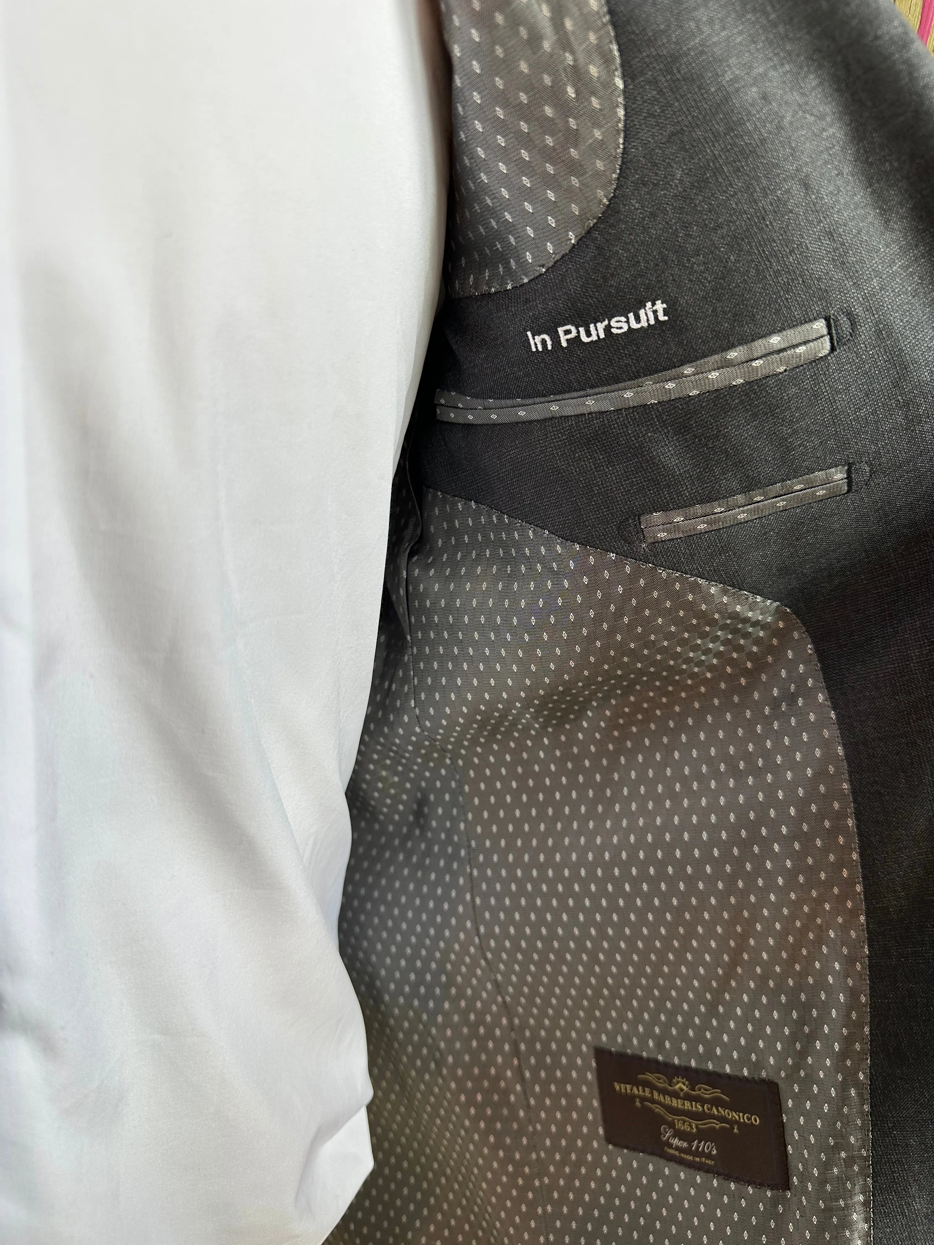 Charcoal Glenplaid Premium Italian Suit Coat