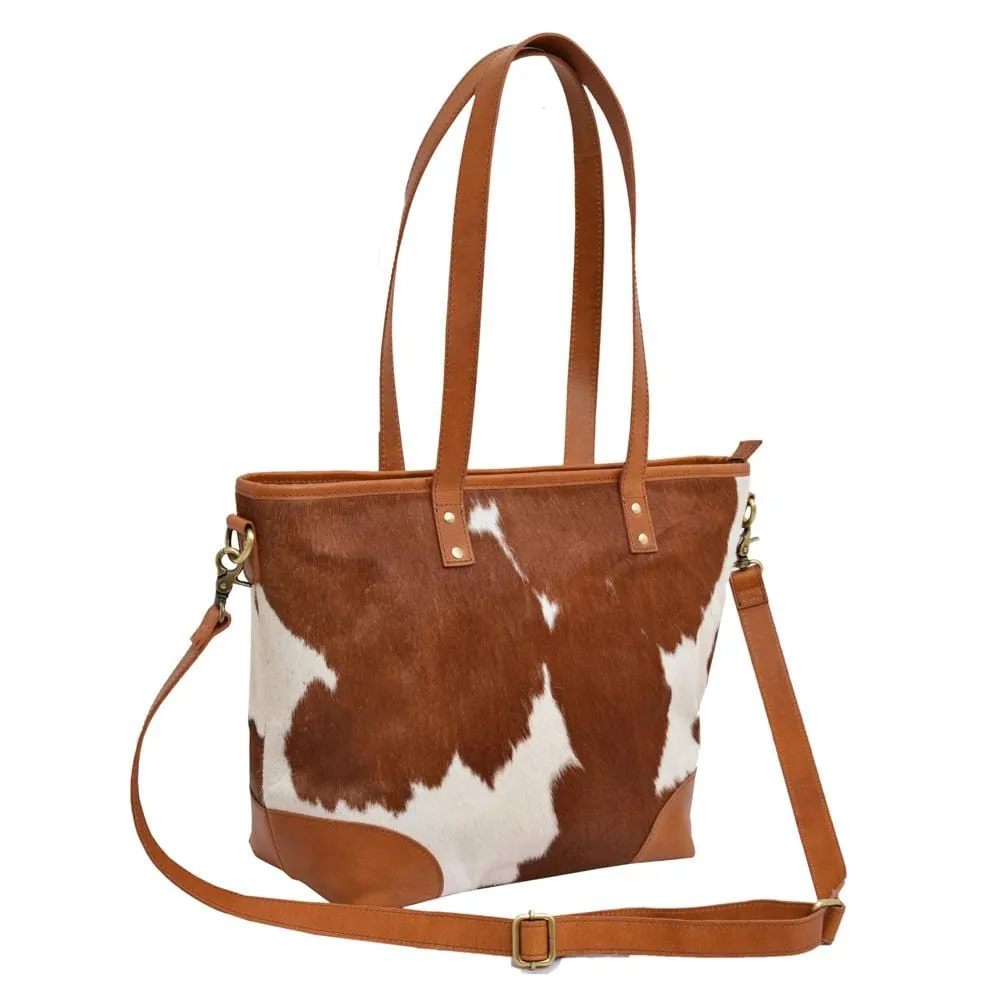 Claire Cowhide Hair Zip Tote