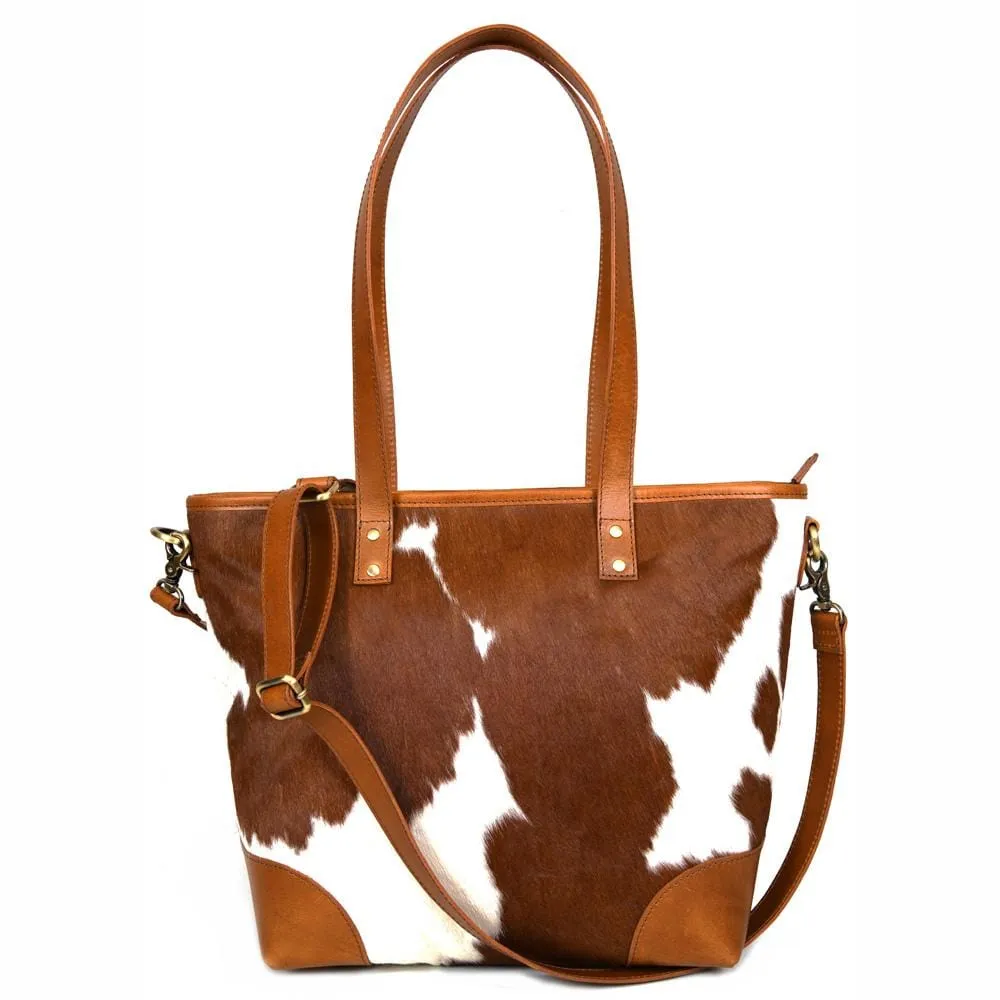 Claire Cowhide Hair Zip Tote
